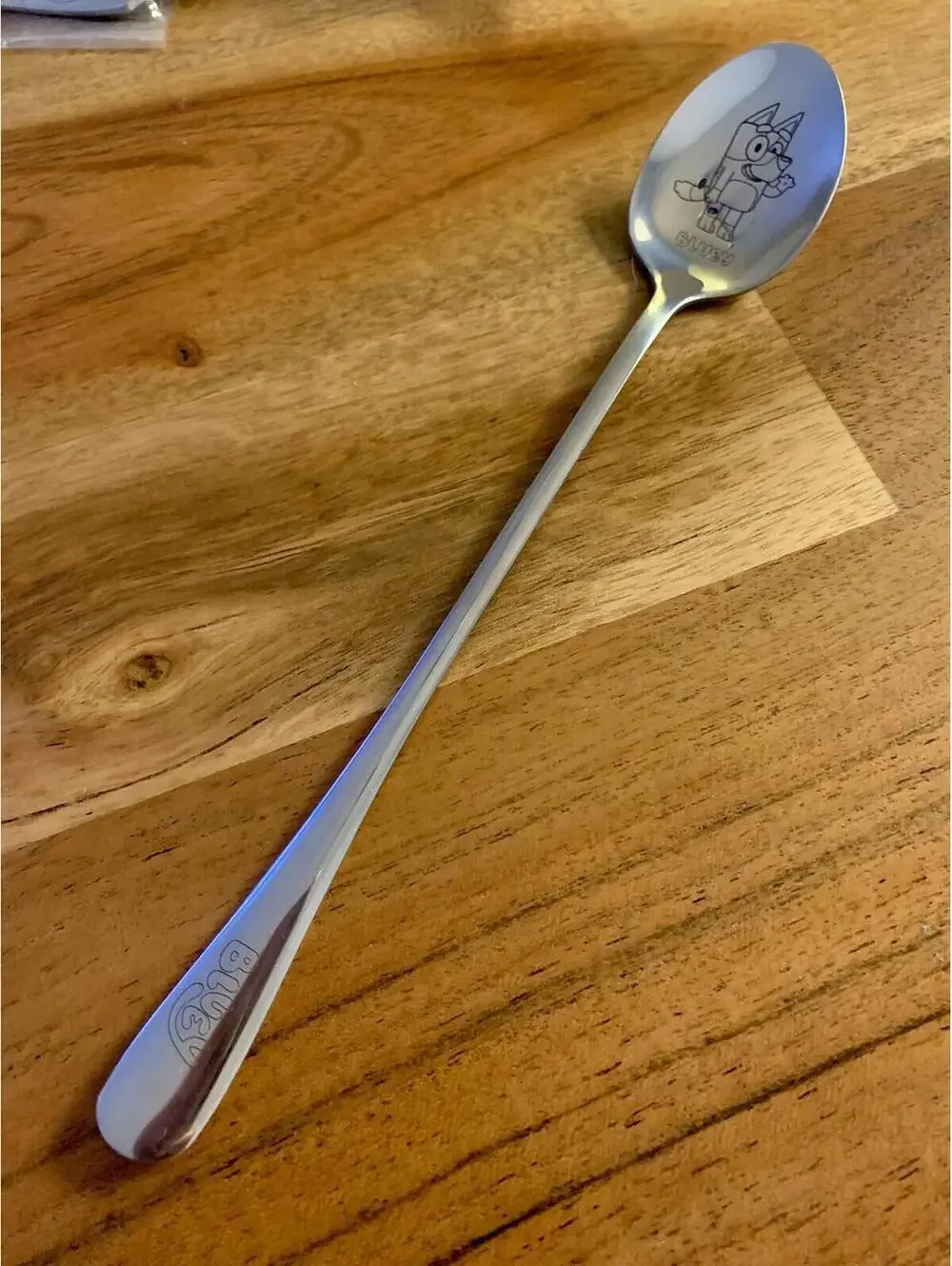 Spoon Stainless Steel - Blue Cartoon Dog Tableware Flatware, Cute Mixing Kawaii